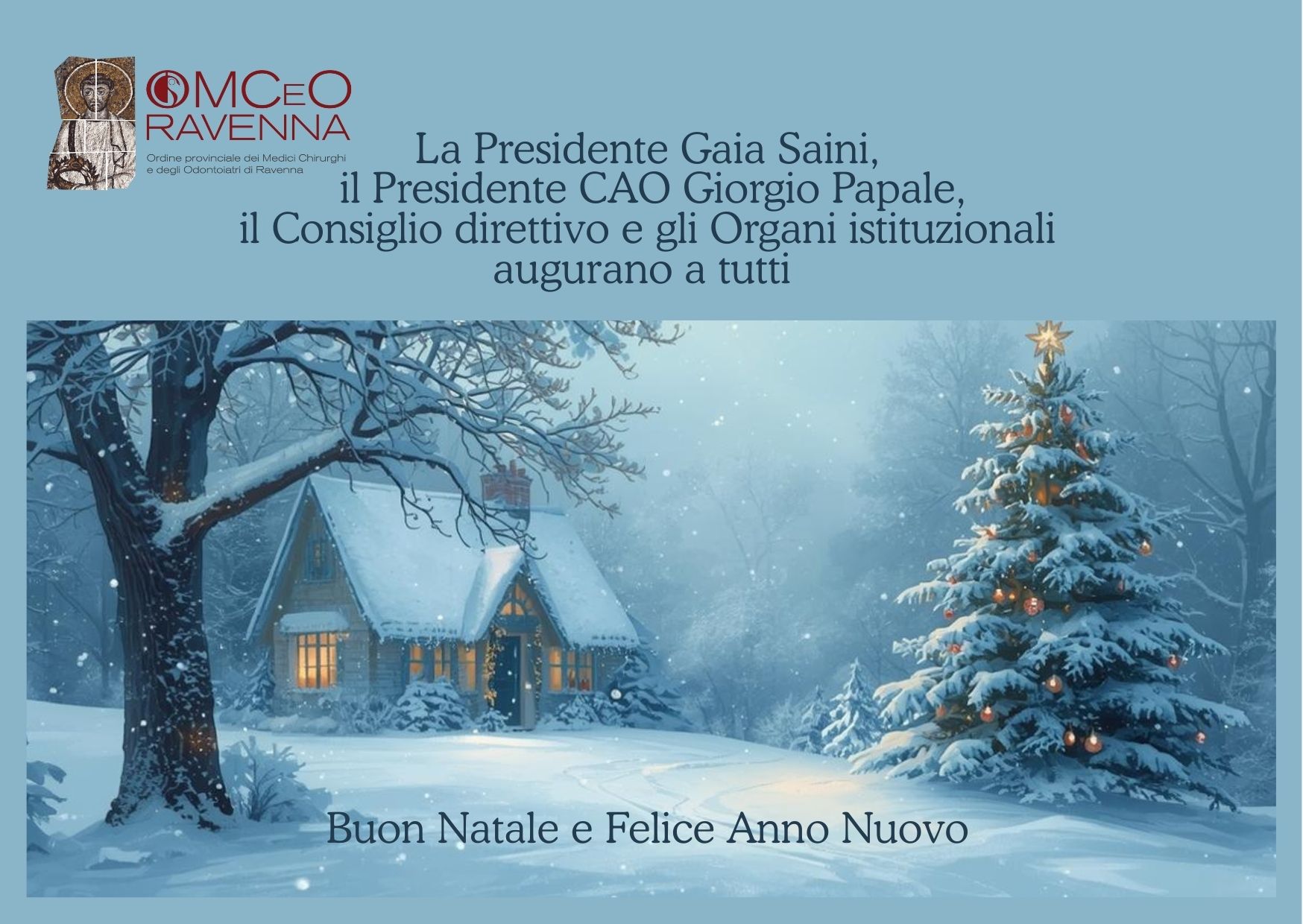 Buon Natale e Felice Anno Nuovo OMCEO Ravenna
